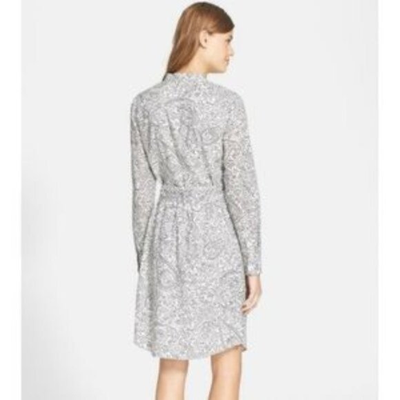Tory Burch Doodle Print Shirt Dress Women Size 10 - Picture 2 of 8